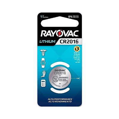 Bateria Botão 3V CR2016-1 Rayovac
