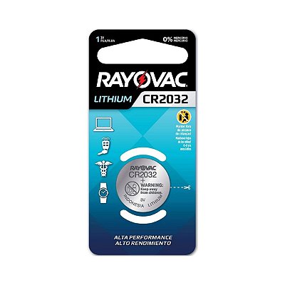Bateria Botão 3V KECR2032-1 Rayovac