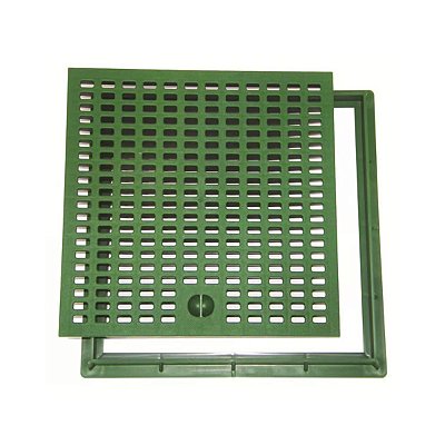 Grelha Verde com Aro PP 20 x 20cm Odem
