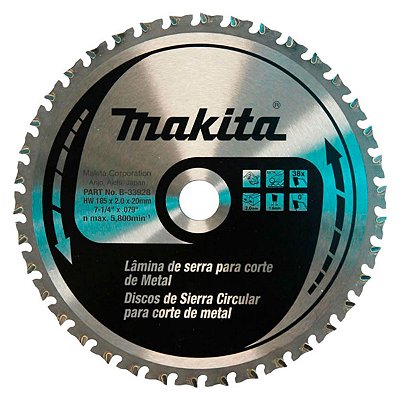 Disco de Serra Circular para Metal 185x20MM 38 Dentes B33928 Makita