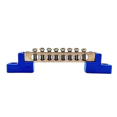 Barramento Neutro Azul TCM-BAR-6F-10+2F-16-AZ TCM