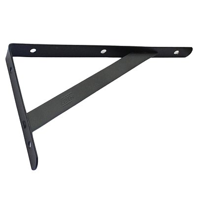 Cantoneira 1,50MM 25CM com Reforço Epoxi Preto para Prateleira 6627 Loth