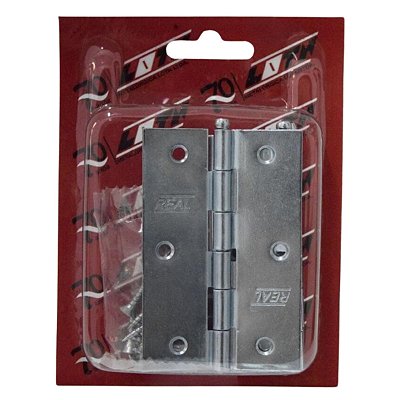 Dobradiça Pino Solto Real 3x2,5" Zincado 3 Peças 43545 Loth