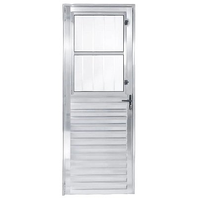 Porta Postigo 210x80 Direita Alumínio Brilhante VMBOR 5822 Esquadrisul