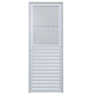 Portal Social Postigo 210x80 Direita Alumínio Branco VMBOR 5810 Esquadrisul
