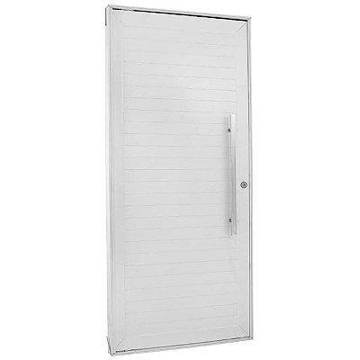 Porta Lambril Pivotante 220x120 Direita Alumínio Branco com Puxador 5979 Esquadrisul