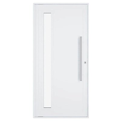 Porta Lambril Pivotante 220x100 Esquerda Alumínio Branco com Puxador e Visor 5915 Esquadrisul