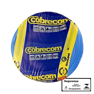 Cabo Flexível 4,0mm Azul Blister C/50m Cobrecom