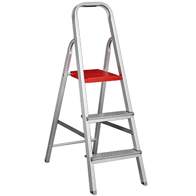 Escada Doméstica Alumínio 3 Degraus 1,08M Reisam