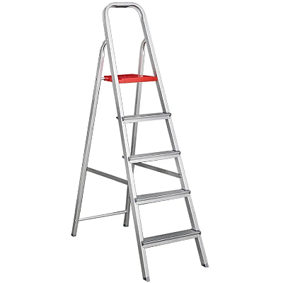 Escada Doméstica Alumínio 5 Degraus 1,53M Reisam
