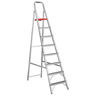 Escada Doméstica Alumínio 8 Degraus 2,18M Reisam