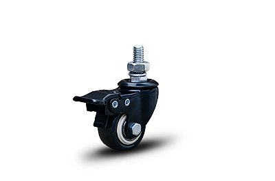 Rodizio 1.5/8 41mm Preto Espiga Gitatorio Freio Gleb 1.5/8 Bp E 6508 Colson 283091