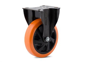 Rodizio 414 100mm Laranja Placa Fixa Flpb 414 Pu E 4808 Colson 283221