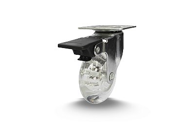 Rodizio 310 75mm Gel Placa Giratorio Freio Glpf 310 Gel Fp 8129 Colson 248064