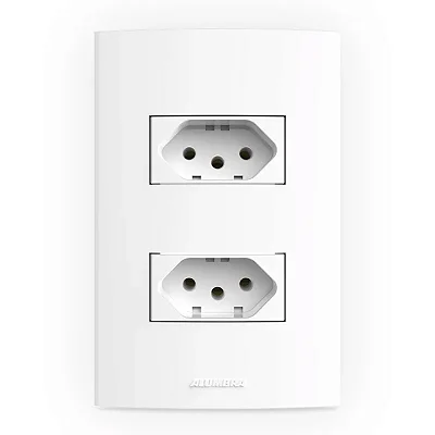 Conjunto 4x2 com 2 Tomadas 2P+T 20A Branco Inovapro Alumbra 850579