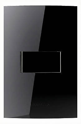 Conjunto 4x2 Interruptor Simples 10A Black Piano Inovapro Class Alumbra 855369
