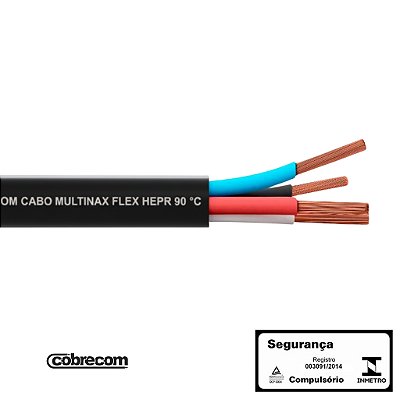 Cabo PP 4X10mm 1kV HEPR Preto Por Metro Cobrecom 706645