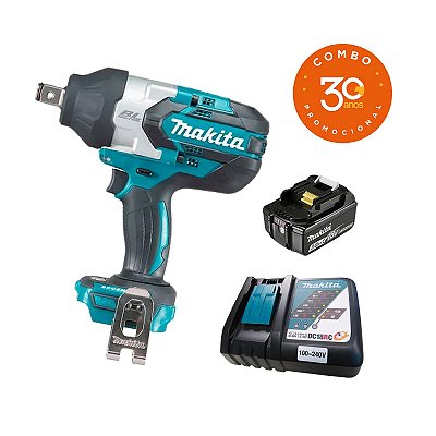 Combo Chave De Impacto 18V DTW1001ZG30ANOS com Bateria e Carregador Makita 204711