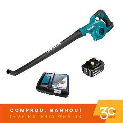 Combo Soprador 18V DUB186ZG30ANOS com Bateria e Carregador Makita 204674