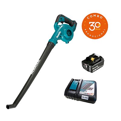 Combo Soprador 18V DUB186ZG30ANOS com Bateria e Carregador Makita 204674