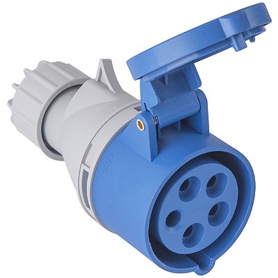 Tomada de Acoplar Industrial Azul 3P+N+T 16 A 220-250Vca 9H Tramontina 984217