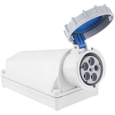 Tomada de Sobrepor Industrial Azul 3P+N+T 125 A 220-250Vca 9H Tramontina 984439