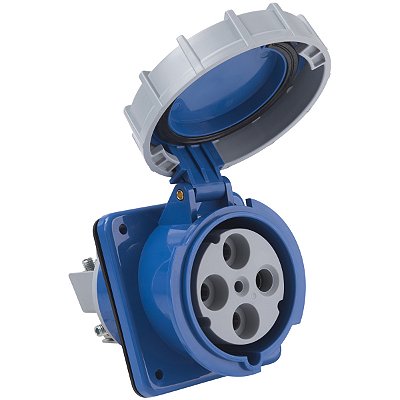 Tomada de Embutir Industrial Azul 3P+T 125 A 220-250Vca 9H Tramontina 984347