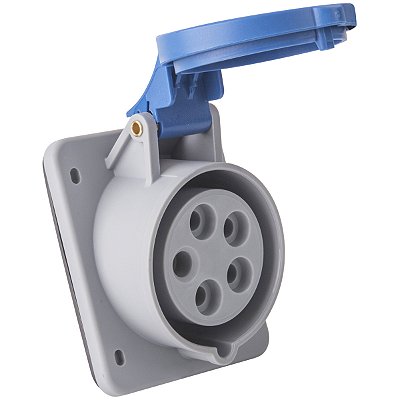 Tomada de Embutir Industrial Azul 3P+N+T 16 A 220-250Vca 9H Tramontina 984293