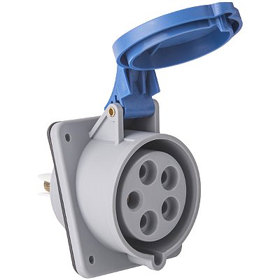 Tomada de Embutir Industrial Azul 3P+N+T 32 A 220-250Vca 9H Tramontina 984309