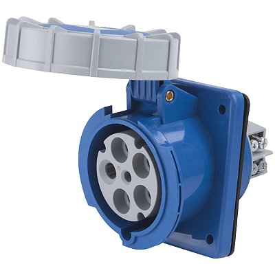 Tomada de Embutir Industrial Azul 3P+N+T 63 A 220-250Vca 9H Tramontina 984323