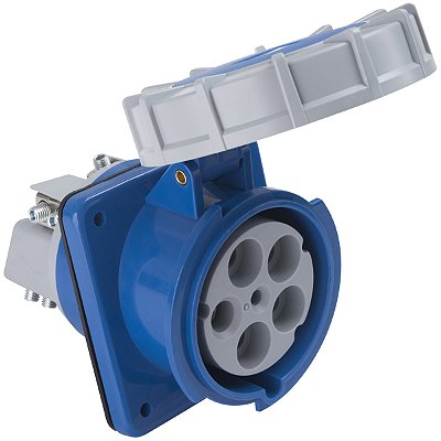 Tomada de Embutir Industrial Azul 3P+N+T 125 A 220-250Vca 9H Tramontina 984354