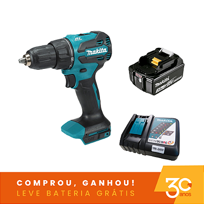 Combo Parafusadeira Furadeira de Impacto DHP490ZG30ANOS com Bateria e Carregador Makita 204643