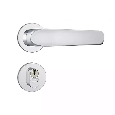 Fechadura Externa Cromada 803/09 Roseta Redonda Inox Stam 352536