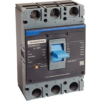 Disjuntor Caixa Moldada Tripolar TDM800S 800A 58014229 Tramontina 963502