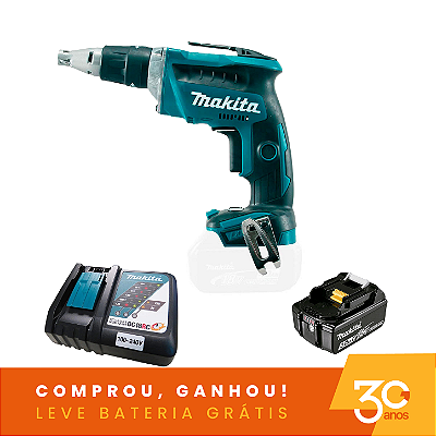 Combo Parafusadeira de Autoalimentação De Gesso 18V DFS452Z30ANOS com Bateria e Carregador Makita