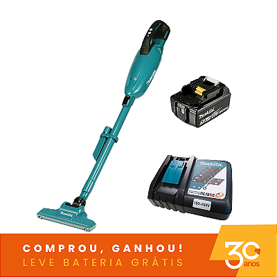 Combo Aspirador de Pó Portátil 18V DCL284FZ30ANOS com Bateria e Carregador Makita