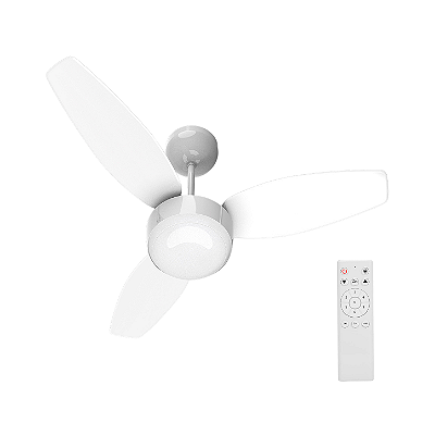Ventilador Teto 3Pas Bivolt Branco C/Controle Ciclo Inverter 18344 Ventisol 978098