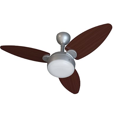 Ventilador Teto Elluz 3Pas Bivolt Tabaco e Cinza Ventisol 973055