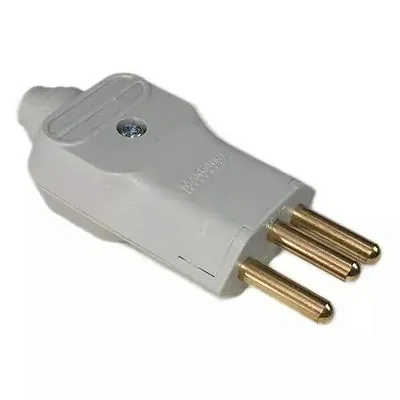 Pino Macho Cinza 2P+T 10A C/Prensa Cabos PLD11-3 Margirius 177339