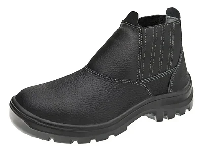 Bota De Couro Bico de Plástico 44 Cor Preto Safety Flex 11SFB48 BP Marluvas 772069