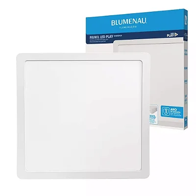 Painel LED 24W 6500K de Sobrepor Quadrado Branco Bivolt 83666004 Blumenau 593100