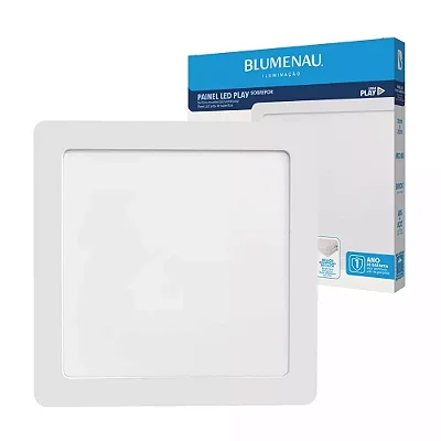 Painel LED Play 18W 6500K de Sobrepor Quadrado Branco Bivolt 83566004 Blumenau 593094