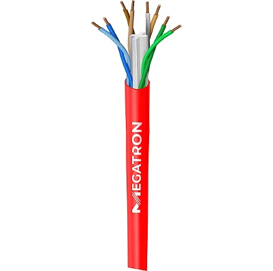 Cabo de Rede Lan Cat 6 Vermelho Por Metro 4Px23AWG Megatron 923844
