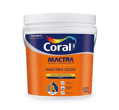 Impermeabilizante para Argamassa e Concreto Mactra 2000 3,6L Mactra 023516