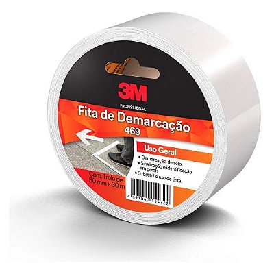 Fita de Demarcação para Solo Scotch 50mm x 30m 469 Branca 3M