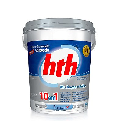 Cloro Granulado Aditivado HTH 10 em 1 Balde Com 10kg