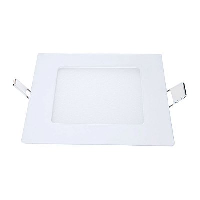 Painel LED de Embutir Quadrado 6W 3000K Luz Amarela Bivolt Avant