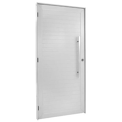 Porta Lambril de Giro 210x90 Branca Esquerda com Puxador 6349 Esquadrisul