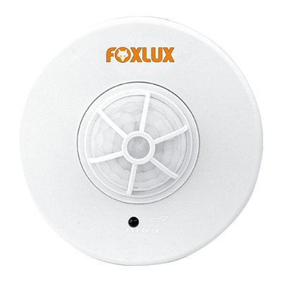 Sensor de Presença 360º de Embutir 3x3 Teto Foxlux