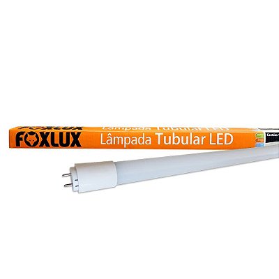 Lâmpada Tubular de LED 18W Bivolt Luz Amarela 3000K Foxlux